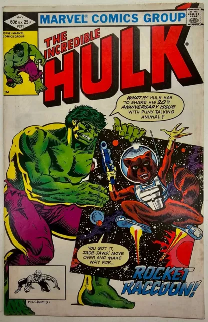 Marvel Comic Bronze Age Incredible Hulk Key Issue 271 Higher Grade 1st Rocket
