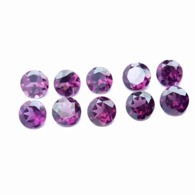 Natural Purple Rhodolite Garnet Faceted Round Loose Gemstone Wholesale Price Lot