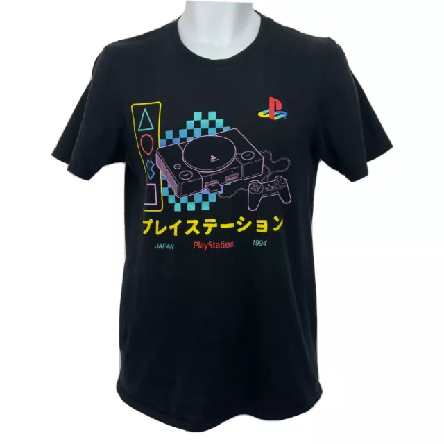 Camiseta retro Sony PlayStation 1994 Japón/Para hombre (S) negra Sony 100 % algodón delgada