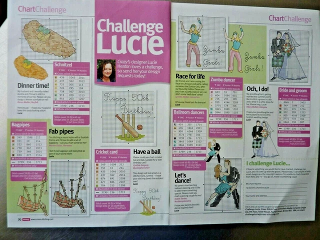 5989B]X Stitch Chart-Mixed Lot, Bride and Groom Zumba & Ballroom DancersBagpipes