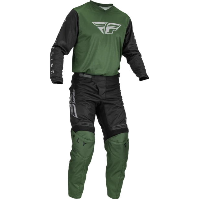 2023 Fly F16 Kit Motocross MX Pantaloni e Maglia Verde/Nero Taglie Adulto
