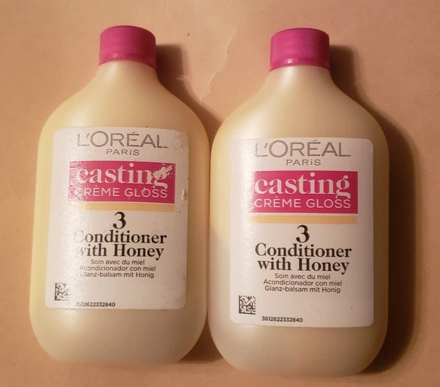 2 X L'OREAL PARIS CASTING CREME GLOSS CONDITIONER WITH HONEY 60ml *NEW ...