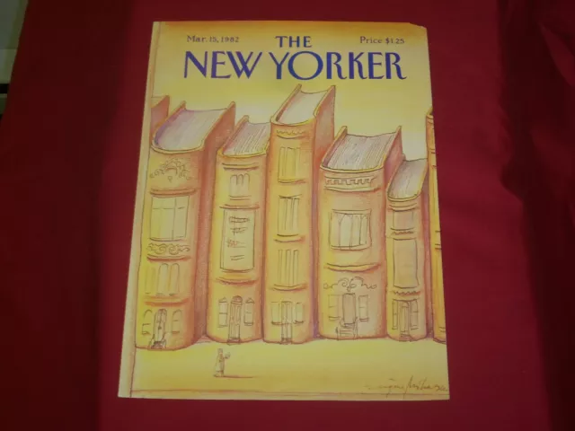 1982 March 15 New Yorker Magazine Front Cover Only - Great Art For Framing