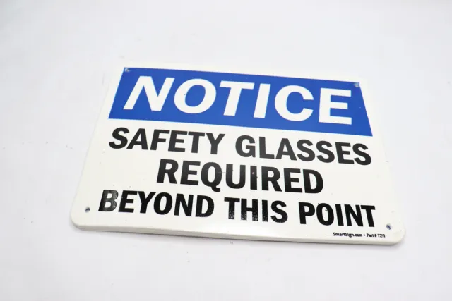 SmartSign Notice Safety Glasses Required Beyond This Point 7" x 10" 72YI