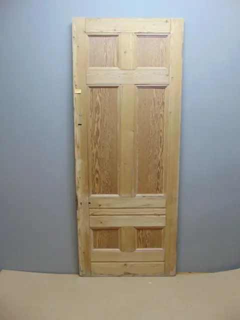 Door  31 3/4" x 79" Pine Victorian Door 6 Panel Internal Wooden ref 178D