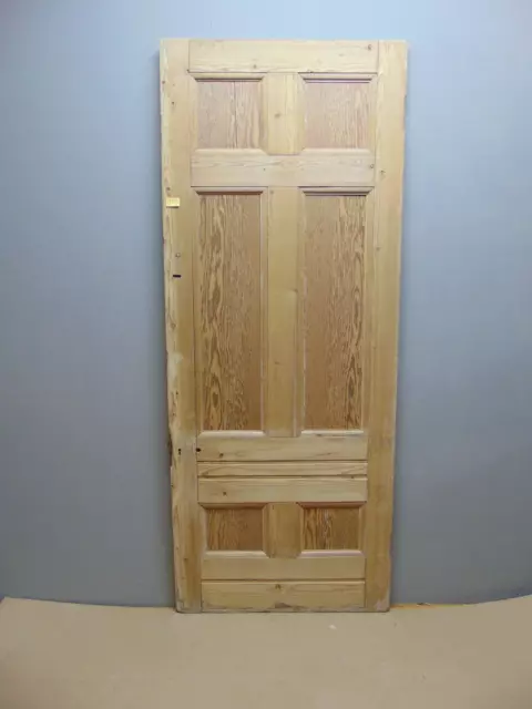 Door  31 3/4" x 79" Pine Victorian Door 6 Panel Internal Wooden ref 178D