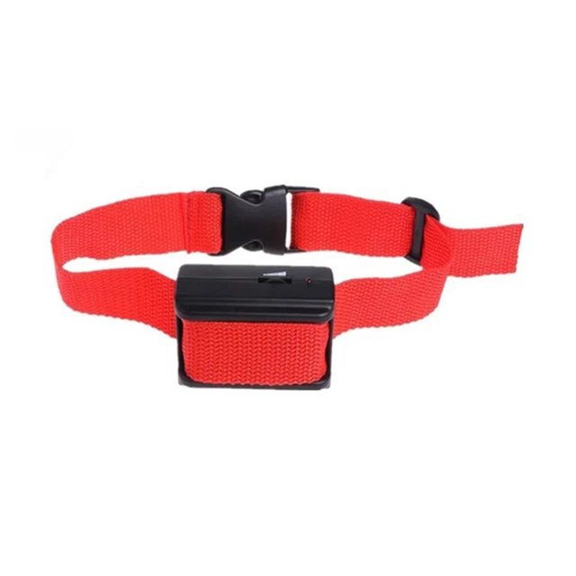 Cuello de entrenamiento ultrasónico para perros dispositivo de control de voz para mascotas antiladrado (rojo)