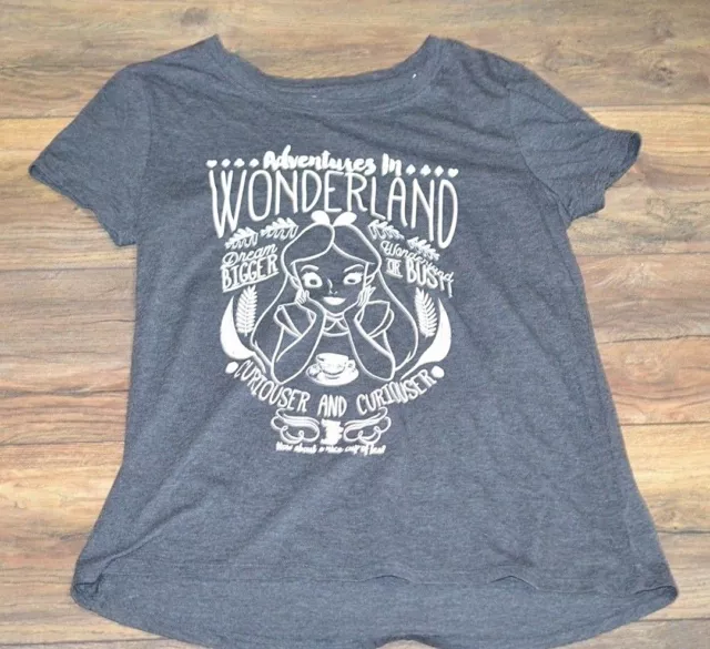 Alice in Wonderland Adventures in Wonderland Juniors Licensed Disney T-Shirt Tee