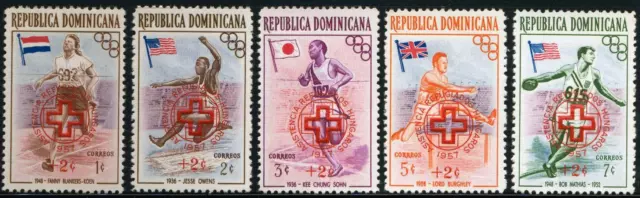 DEP7 Rep.Dominican 452/56 1957 Sports Games Olímpicos De Melbourne MNH