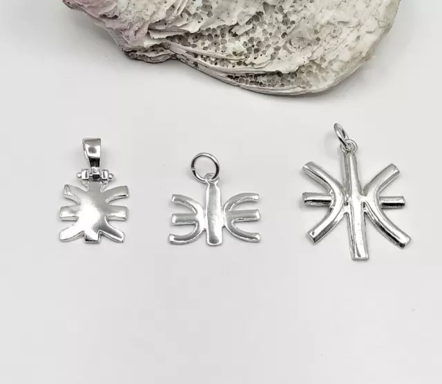 Ancient Greek Delphic Epsilon Sterling Silver 925 Pendant in Handmade