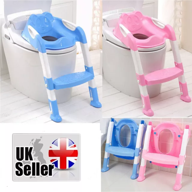 Baby Toddler Training Toilet Seat Safety Potty Step Ladder Loo Trainer System