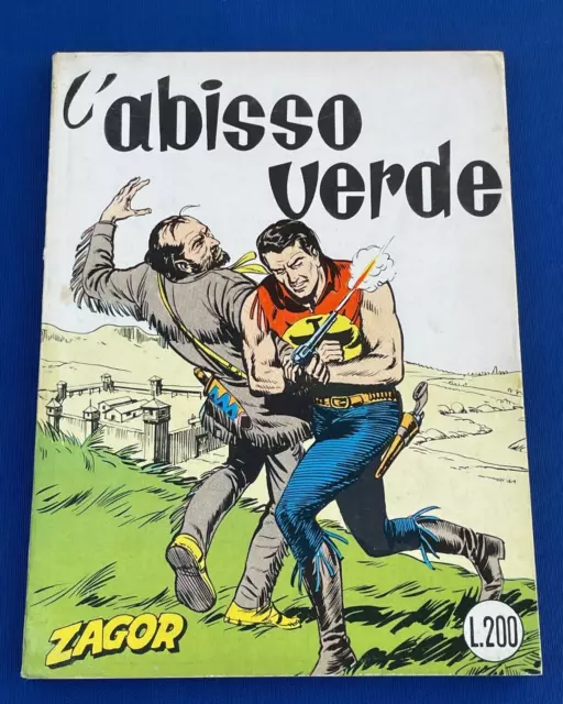 Zagor Zenith  # 64 "l'Abisso Verde"  Cepim/Bonelli  1966  -  Retro Quadro Giallo