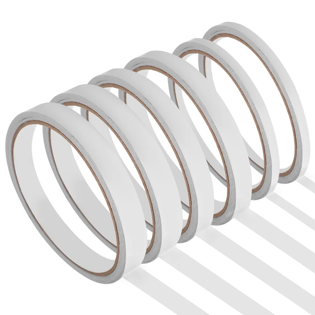 6 rollos cinta adhesiva de doble cara - tamaño de surtido Art Tape Scrapbooking Supplies
