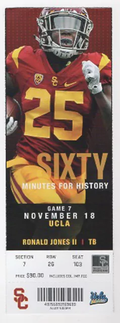 2017--USC  TROJANS v. UCLA BRUINS--FOOTBALL FULL TICKET--NMT