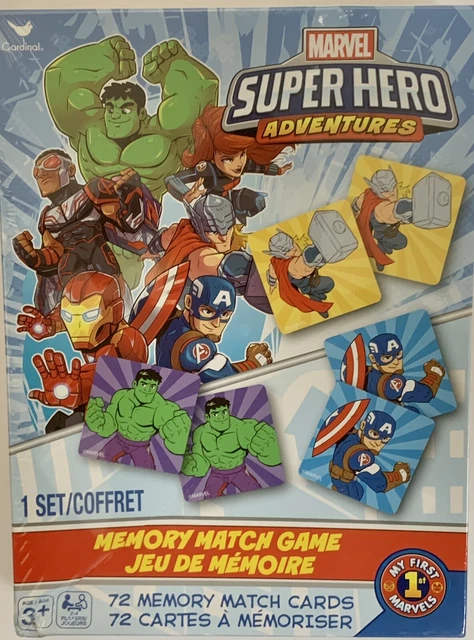 MARVEL SUPER HERO Adventures Memory Match Game 72 Cards Kids ...