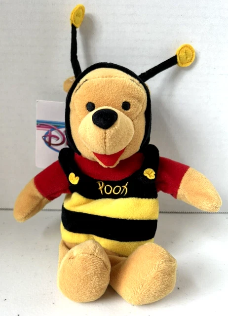 DISNEY STORE WINNIE Pooh Bear Halloween Bumble Bee Bean Bag Plush 8 W disney-store-winnie-pooh-bear-halloween-bumble-bee-bean-bag-plush-8-w