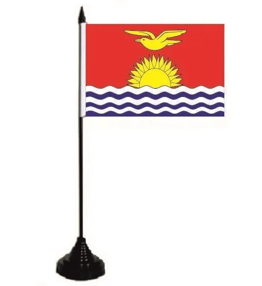 Tischflagge Kiribati Tischfahne Fahne Flagge 10 x 15 cm
