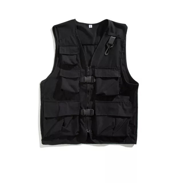 Homme Cargo Décontracté Gilet Multi Poches sans Manche Gilet Veste Gilet Été