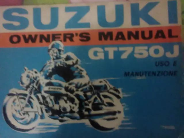 Suzuki GT 750J  manuale uso e manutenzione  integro  e in italiano