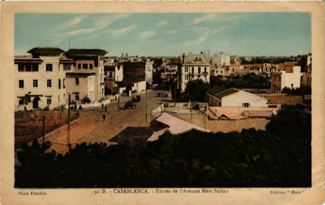CPA AK MAROC CASABLANCA - Entrée de l'avenue Mers-Sultan (280698)