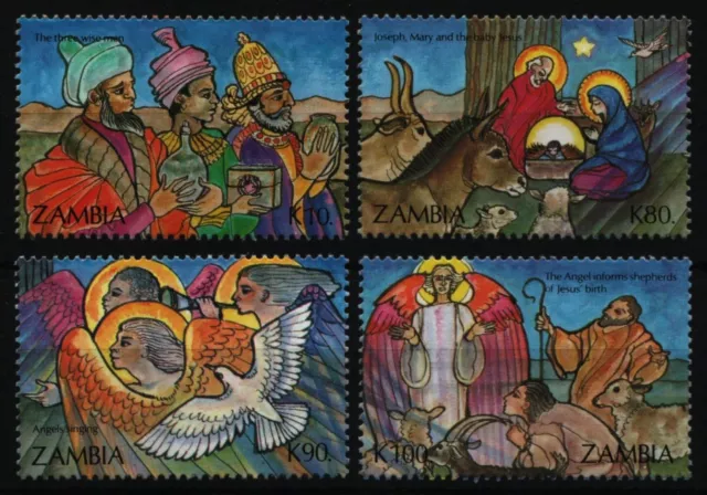 Sambia 1992 - Mi-Nr. 611-614 ** - MNH - Weihnachten / X-mas