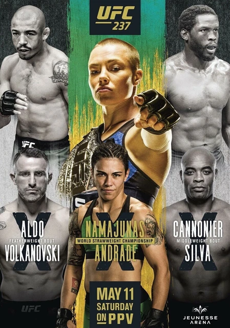 Cannonier Vs Silva Poster Locandina 45X32Cm || Arti Marziali Mma Ufc