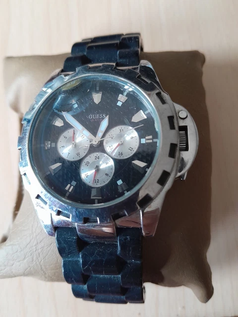 Montre Vintage GUESS Marciano 1990 - Boîtier Acier Cadran Gris - Mouvement Quartz - État Exceptionnel