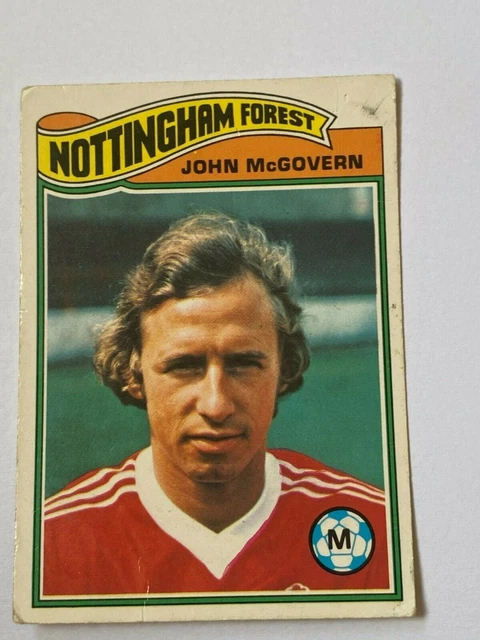 Topps 1978 Football Card #222 John Mcgovern Nottingham Forest