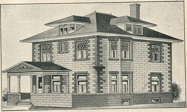1905 Dykema Cement Stone Victorian Home Building Plans Grand Rapids MI 8514