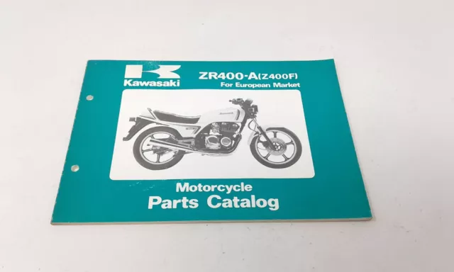 Catalogo Ricambi Kawasaki Zr400-A Z400F Parts Catalog Year 1982 99910-1315-01