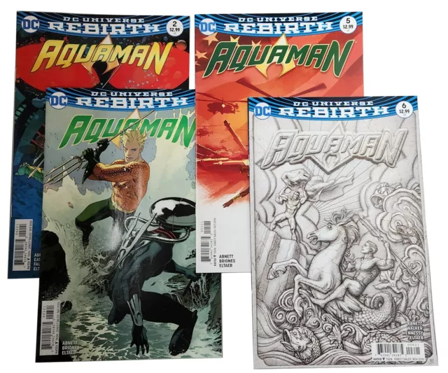 US Comicpack Aquaman Rebirth #2 #3 #5 #6 Variant Cover | DC | 2016 | Eng | SPK