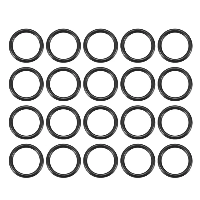 Lot de 20 rond Croix Anneau en caoutchouc joint d'étanchéité Joint Noir 13x1,5mm