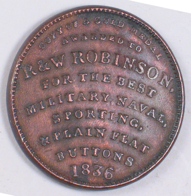 1837 Hard Times TOKEN. CENTRE MARKET Accommodation, 14th Ward, N. York