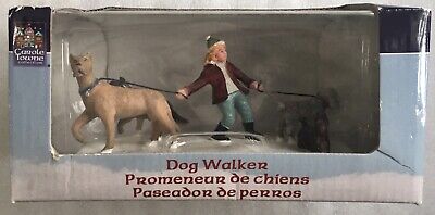Lemax Carole Towne "Dog Walker" Christmas Village Figurine Accessory 2007 73645