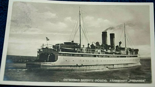 52967 Ak Ships Baltic Sea Resort Sassnitz Rügen Ferry Prussia 1931