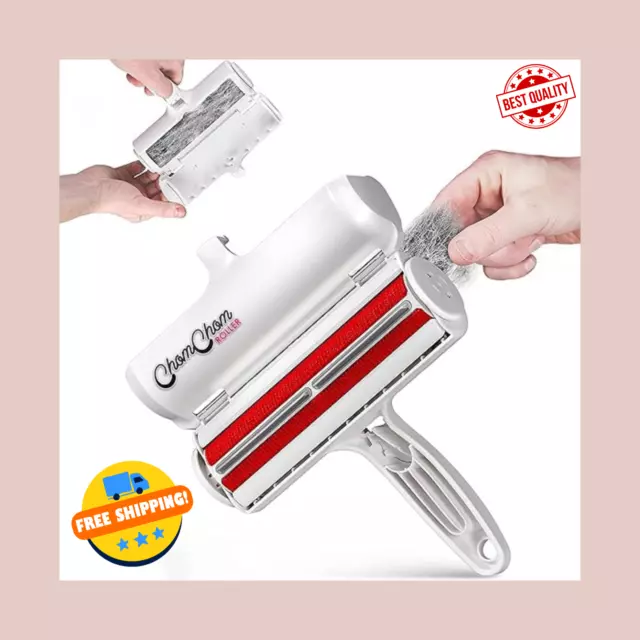 Chom Chom Roller Pet Hair Remover and Reusable Lint Roller -  Cat and Dog Hair R