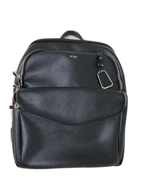 Tumi 'Sinclair Harlow' 15" Leather Laptop Backpack Black MSRP $595