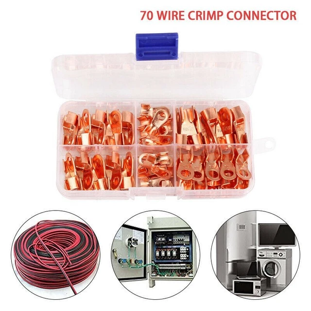 Assortiment Cuivre Terminaux Kit Ouvert Baril Bague Connecteur Remplacement