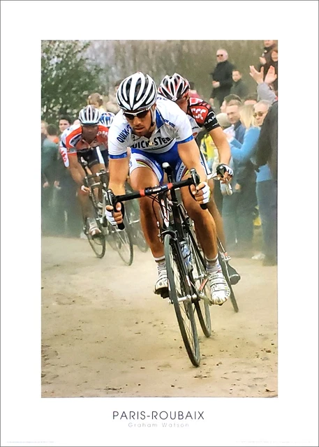 Impression d'art giclée en édition ouverte signée de la course de vélo Paris -Roubaix : illustration vintage de cyclisme Styld - Canada