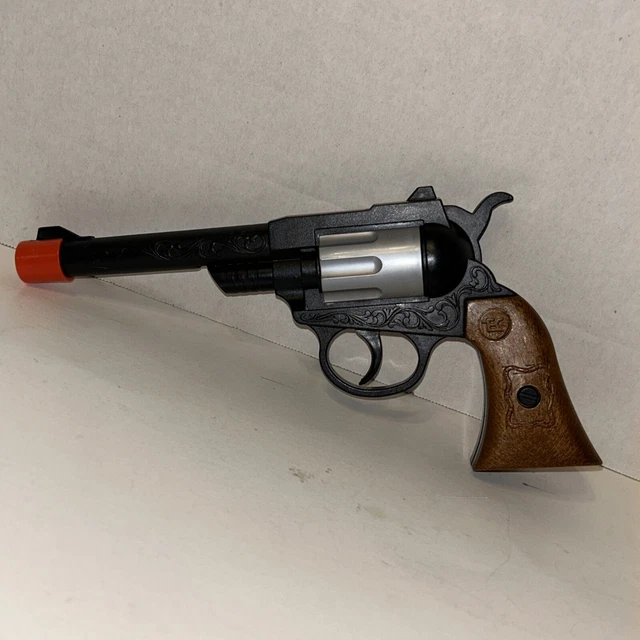 EDISON GIOCATTOLI TOY Cap Gun Revolver Italy 50019 Sesto F NoF1 Orange
