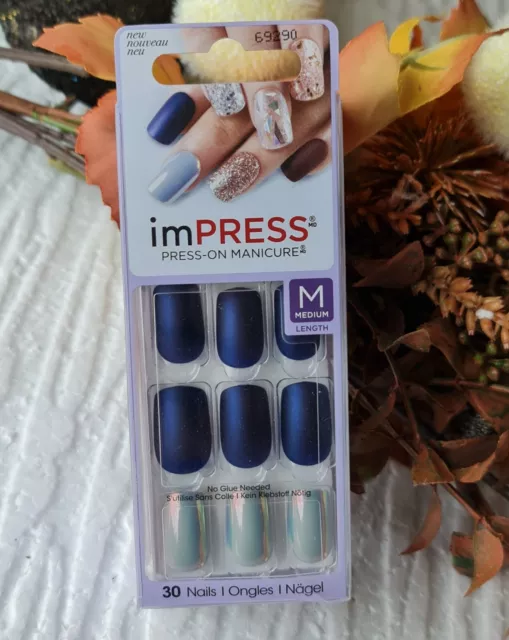 KISS imPRESS PRESS-ON MANICURE 30 Nails selbstklebend Fingernägel . neu