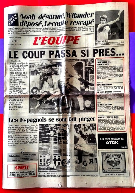 L'ÉQUIPE MAGAZINE Spécial Mexico 86 - France-Brésil, édition Originale De Juin 1986