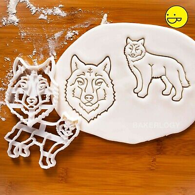 Wolf cookie cutters | wolves face howl pack alpha animal Arctic forest full moon