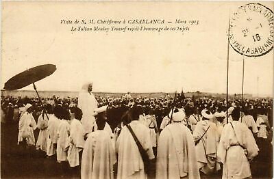 CPA casablanca-visit of s. m. cherifienne-march 1915 morocco (963401)