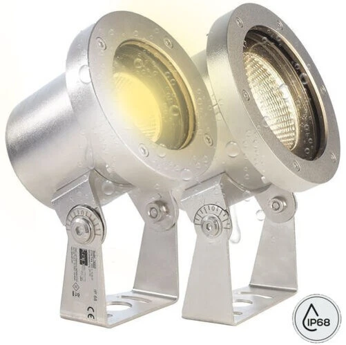 Projecteur Plongée IP68 LED 18W 24V Lampe Tenue Étanche Lumières Fontana Piscine