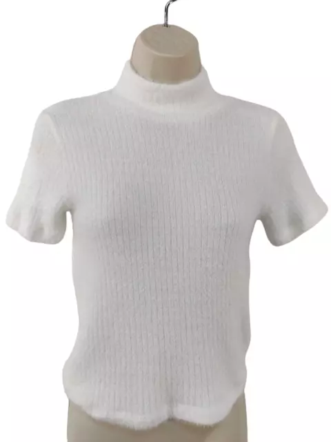 White fluffy sales jumper zara