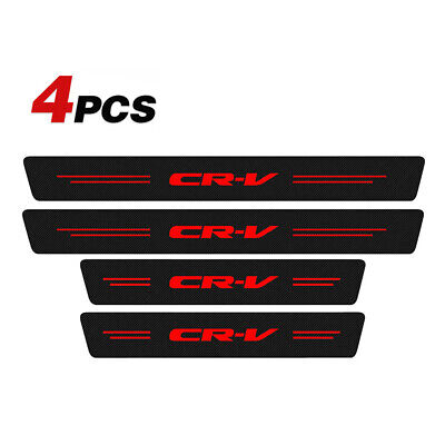 4x For CRV Car Door Sill Red Step Plate Scuff Cover Anti Scratch Protector New