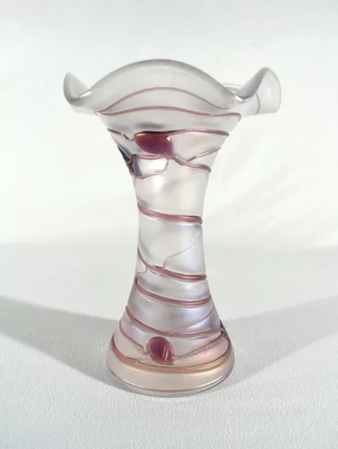 Freiherr von POSCHINGER Glas Vase im Jugendstil