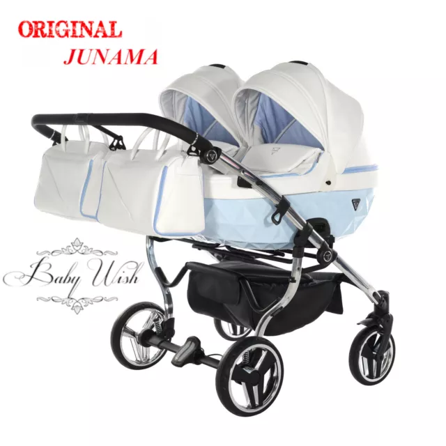 JUNAMA CANDY V2 DUO  BABY BUGGY STROLLER TWIN PRAM 2in1  3in1  ISOFIX BASE