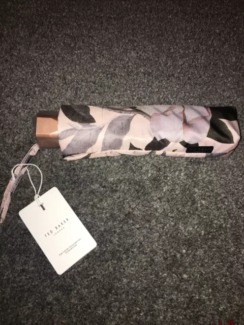 TED BAKER PINK Opal Print Minilite 2 Umbrella BNWT s 38.00